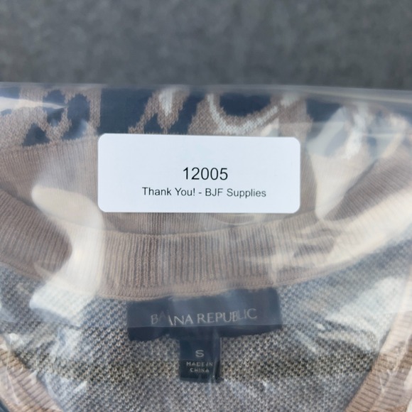 Banana Republic Sweater Womens Small Leopard‎ Merino Wool Blend V Neck Pullover - Picture 11 of 11